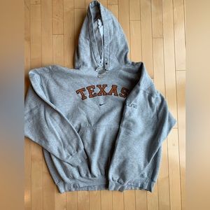 Nike Gray Hoodie with Orange Accents